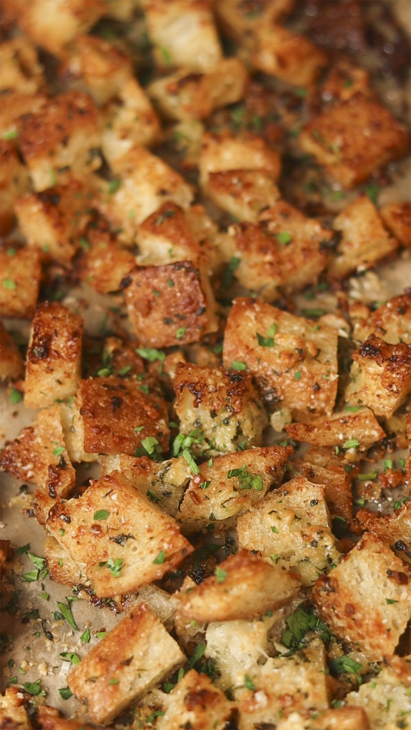 Homemade Garlic and Parmesan Croutons